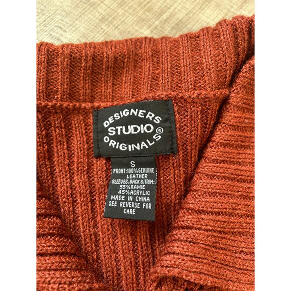 Y2K Designers Studio Originals Patchwork Leather & Knit Jacket – Size S - Picture 7 of 8